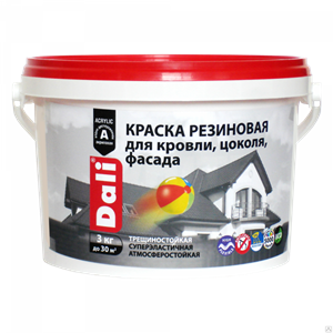 Краска Dali резиновая фасадная коричневая  3кг